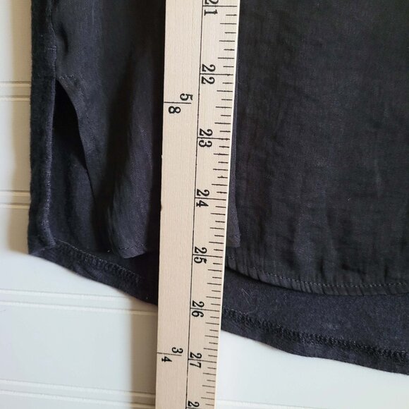 Dolan Shirt Womens Medium Relaxed V Neck Tunic Hi Low Button Anthropologie - Picture 9 of 12